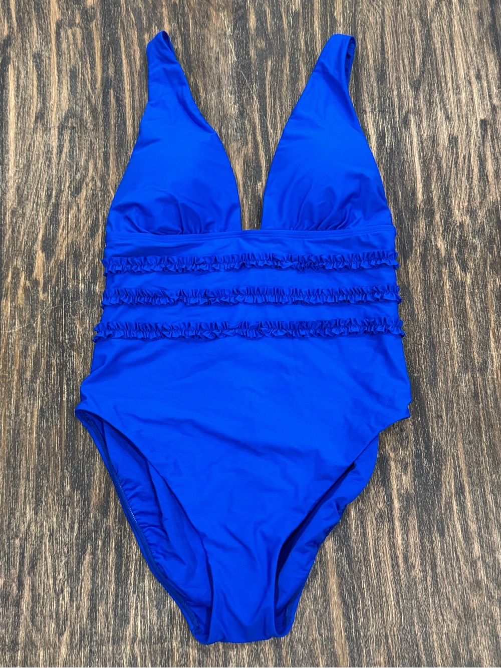 Mimi Flamingo Cobalt Blue One Piece Swimsuit NWT Size 10 UK 12